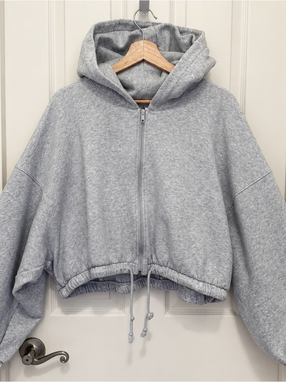 H&M cropped oversized balloon sleeve hoodie